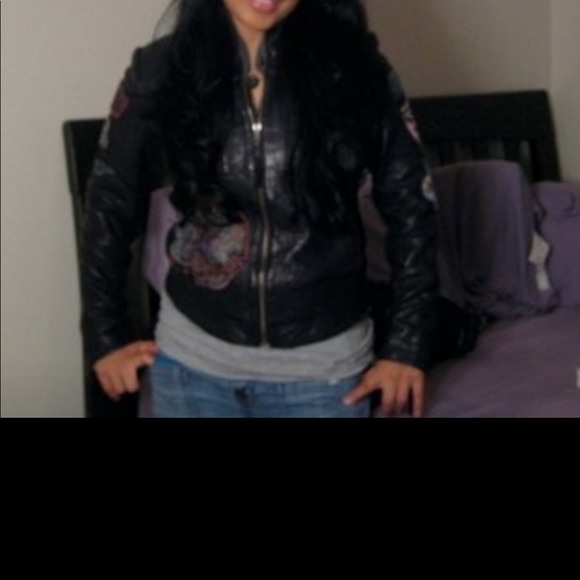 Ed Hardy by Christian Audigier Moto Jacket - Picture 6 of 8